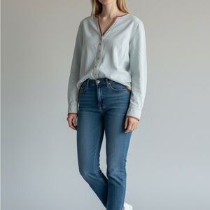 Blue demin like blouse